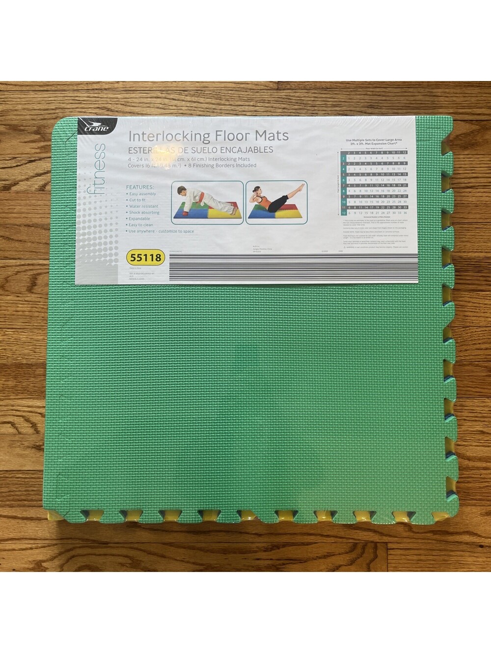 Foam Flooring Recyclamat 24 In. X 24 In. Interlocking Multicolor (4-Pieces)